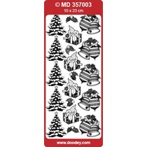 Gedetailleerde reliëf stickers, kerst motieven