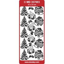 Detailed embossed stickers, Christmas motifs