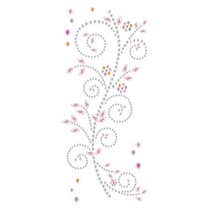 Gemstone Sticker, "ornaments", pink and white