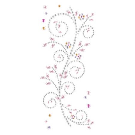 Embellishments / Verzierungen Gemstone Sticker, "ornamenten", roze en wit