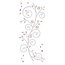 Embellishments / Verzierungen Gemstone Autocollant, "ornements", rose et blanc