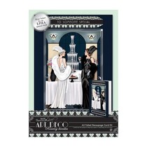 A5 3D die cut sheet, card set, Art Deco