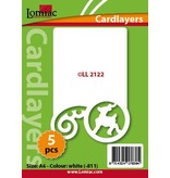 KARTEN und Zubehör / Cards Kort layouts, 5 stykker, med rensdyr