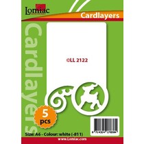 Carte layouts, 5 pièces, avec des rennes