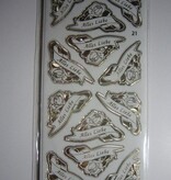 Sticker Ziersticker, engraving Stickerbogen, 23 x 10cm, with text selection