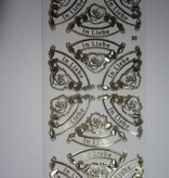 Sticker Ziersticker, incisione Stickerbogen, 23 x 10cm, con la selezione del testo