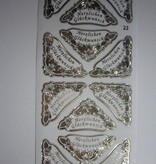 Sticker Ziersticker, engraving Stickerbogen, 23 x 10cm, with text selection