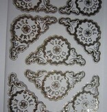 Sticker Ziersticker, engraving Stickerbogen, 23 x 10cm, with text selection