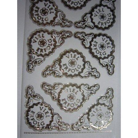 Sticker Ziersticker, engraving Stickerbogen, 23 x 10cm, with text selection