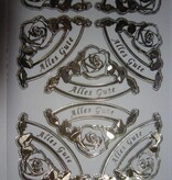 Sticker Ziersticker, engraving Stickerbogen, 23 x 10cm, with text selection