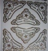 Sticker Ziersticker, engraving Stickerbogen, 23 x 10cm, with text selection