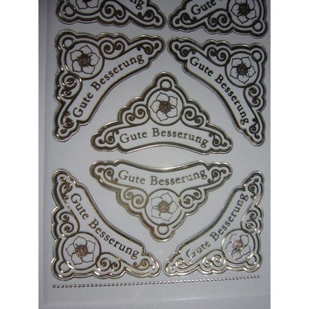 Sticker Ziersticker, engraving Stickerbogen, 23 x 10cm, with text selection