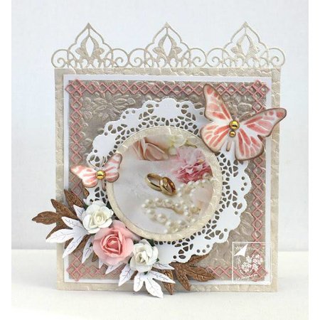 Joy!Crafts und JM Creation Taglio e goffratura stencil Gioia Crafts, foglia