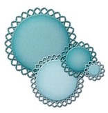 Spellbinders und Rayher Stansning og prægning skabeloner, filigrees dekorativ ramme, rund