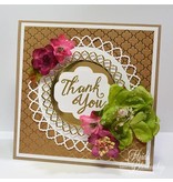 Spellbinders und Rayher Stansning og prægning skabeloner, filigrees dekorativ ramme, rund