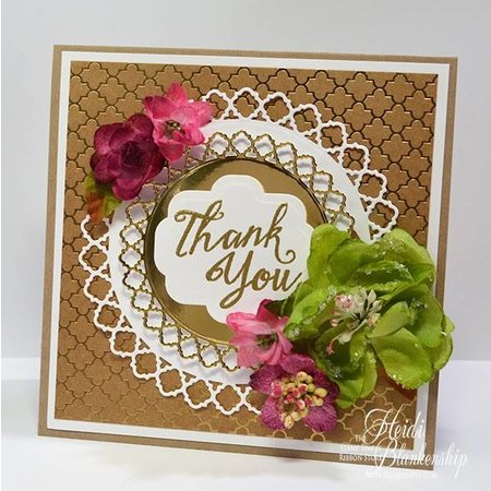 Spellbinders und Rayher Stansning og prægning skabeloner, filigrees dekorativ ramme, rund