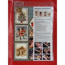 Bastelset about design of 4 waterfall cards for Christmas