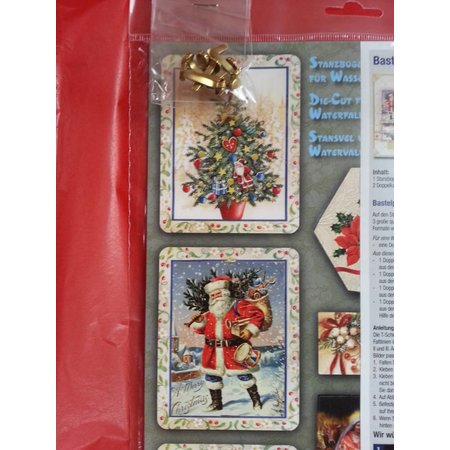 Exlusiv Bastelset el acondicionamiento de 4 tarjetas de cascada para la Navidad