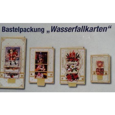 Exlusiv Bastelset sobre design de 4 cartões cachoeira para o Natal