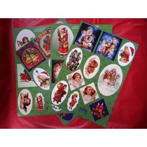Stanzbogenset: 4 hoja con puñetazos-out motivos navideños