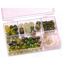 Schmuckbox glasperler sortiment grønne
