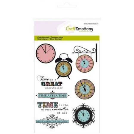 Crealies und CraftEmotions Transparent stamps Topic: Time