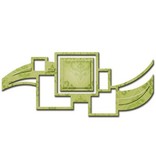 Spellbinders und Rayher Stansing og preging sjablong, Spell, border med ruter