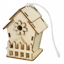 Wooden bird house, 6x4, 5cm