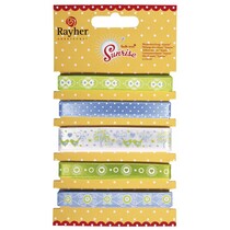 Bändermischung: "Sunrise", grün/blau