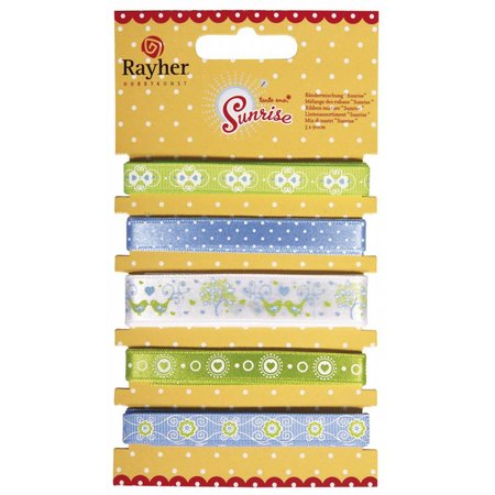DEKOBAND / RIBBONS / RUBANS ... Mix tapes, "Sunrise", green / blue