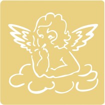 Embossing stencils, 65x65mm, Flying Angel