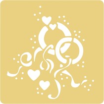 Embossing stencils, 65x65mm, wedding