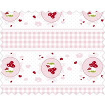 Cotton fabric: cuddly story, rosé