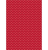 Tante Ema Cotton fabric: Classic Red Heart Garland,