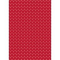 Le tissu en coton: classique guirlande de coeur rouge,