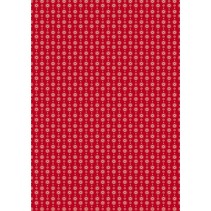 Cotton fabric: classical red heart garland,