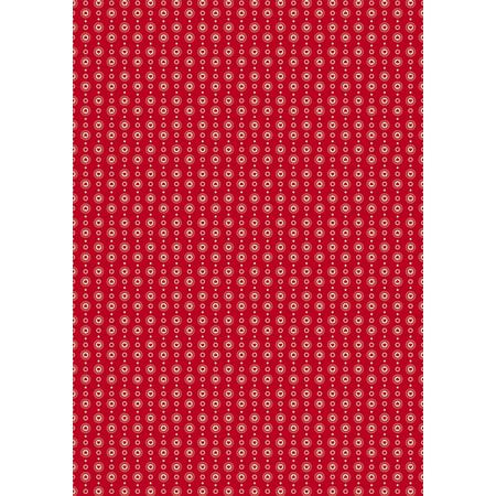 Tante Ema Cotton fabric: Classic Red Heart Garland,