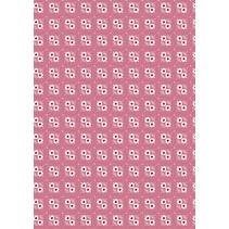 Tissu de coton: bonbons coeur, rosé