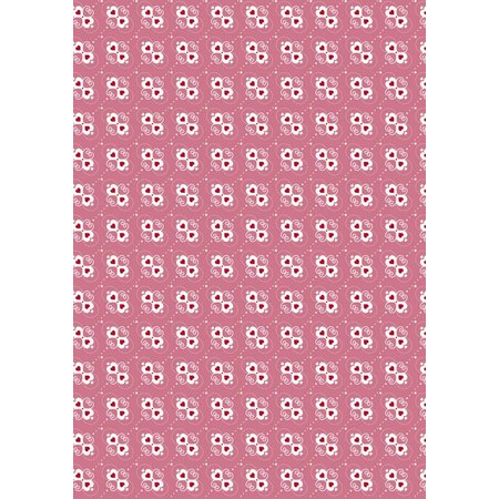 Tante Ema Cotton fabric: Heart sweets, rosé