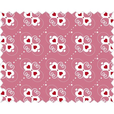 Tante Ema Cotton fabric: Heart sweets, rosé