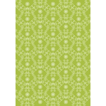 Tante Ema Cotton fabric: flower princess pea green,