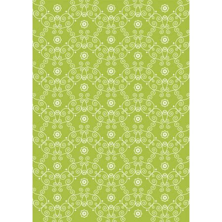 Tante Ema Tecido de algodão: Flor de Princesa primavera verde,