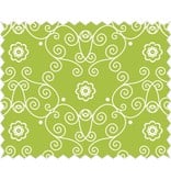 Tante Ema Cotton fabric: flower princess pea green,