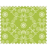 Tante Ema Tecido de algodão: Flor de Princesa primavera verde,