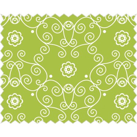 Tante Ema Cotton fabric: flower princess pea green,