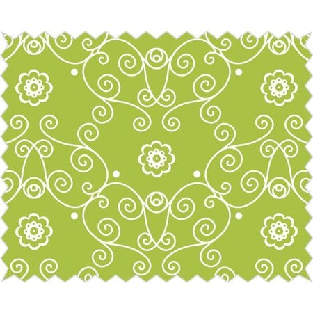 Tante Ema Le tissu en coton: Blossom princesse vert printemps,