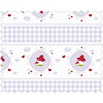 Le tissu en coton: histoire câlin, lilas