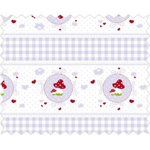 Cotton fabric: cuddly story, lilac