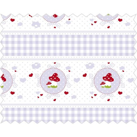 Tante Ema Cotton fabric: cuddly story, lilac