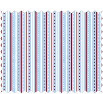 Katoenen stof: strip spel, azuur